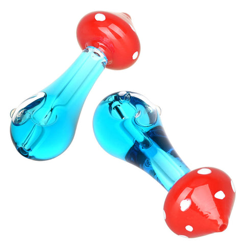 Mushroom Mojo Glycerin Hand Pipe - 4.25" / Colors Vary