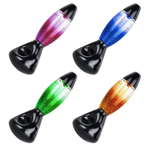Lava Lamp Freezable Glycerin Hand Pipe - 4.5" / Colors Vary
