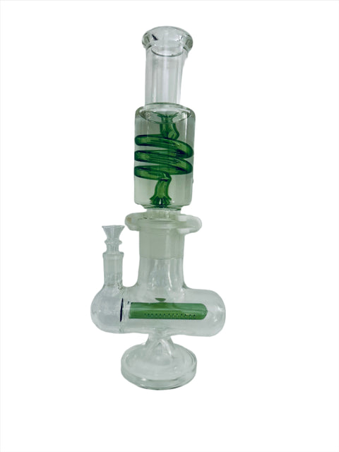 Phoenix Star 14 inches Freezable Glycerin Coil - 7mm Thick Glass Smoking Water Pipe