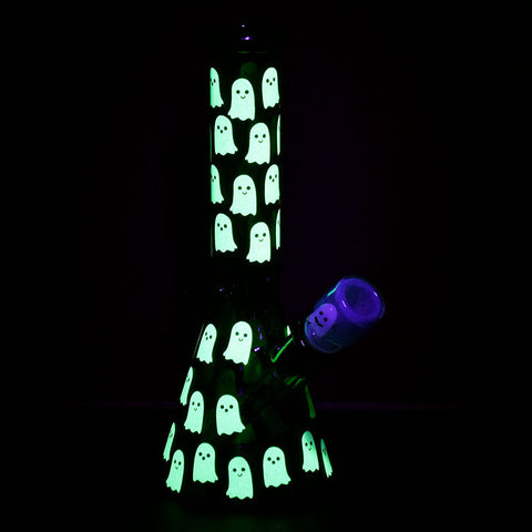 Ghostly Glow Beaker Bong | 10" | 14mm F