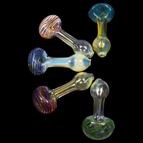 "Spiral-Head" Color Changing Glass Spoon Pipe