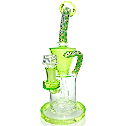 10" AFM Glass Drain Incycler Reversal Showerhead Dab Rig
