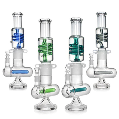 Phoenix Star 14 inches Freezable Glycerin Coil - 7mm Thick Glass Smoking Water Pipe