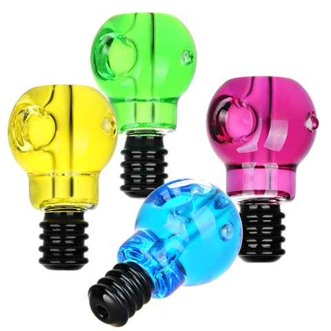 Light Bulb Glycerin Hand Pipe - 4" / Colors Vary
