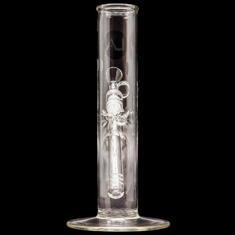 "No BS" 8 Inch Straight Bong with Ice Pinch