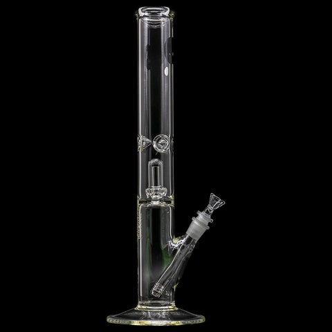 "Smoke Stack" Thick Glass Straight Showerhead Perc Bong