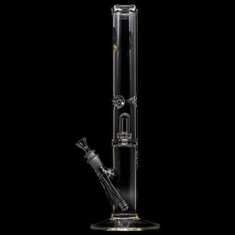 "Smoke Stack" Thick Glass Straight Showerhead Perc Bong