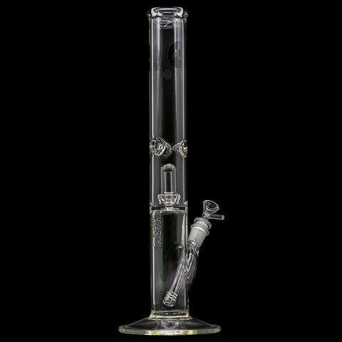 "Smoke Stack" Thick Glass Straight Showerhead Perc Bong