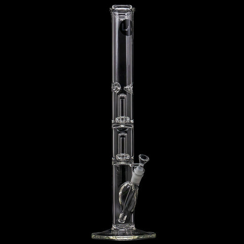 "Smoke Stack" Thick Glass Straight Showerhead Perc Bong