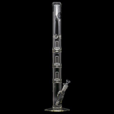 "Smoke Stack" Thick Glass Straight Showerhead Perc Bong