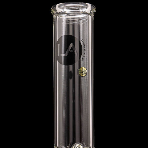 "Smoke Stack" Thick Glass Straight Showerhead Perc Bong