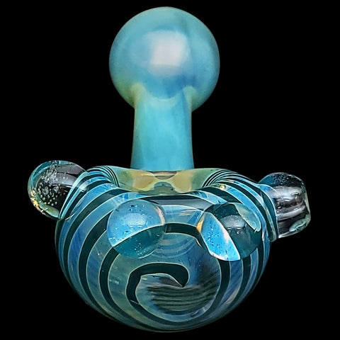 "Spiral Marble Head" Glass Spoon Pipe