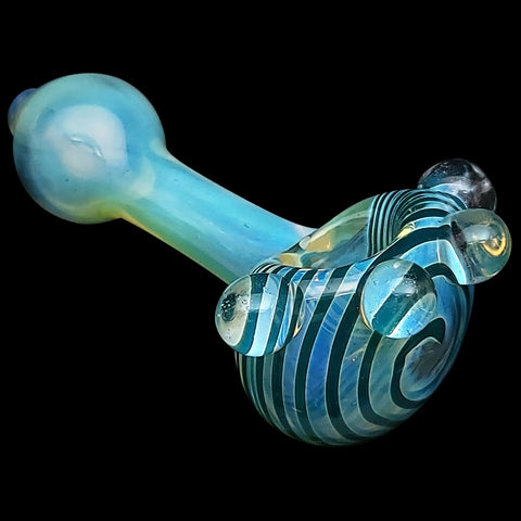 "Spiral Marble Head" Glass Spoon Pipe