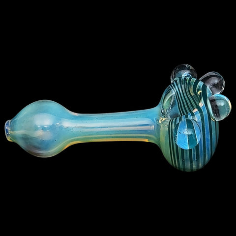 "Spiral Marble Head" Glass Spoon Pipe