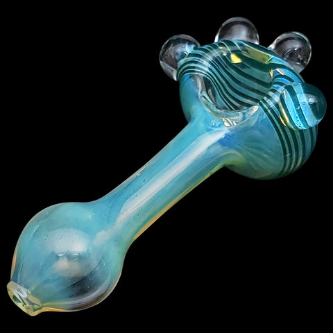 "Spiral Marble Head" Glass Spoon Pipe