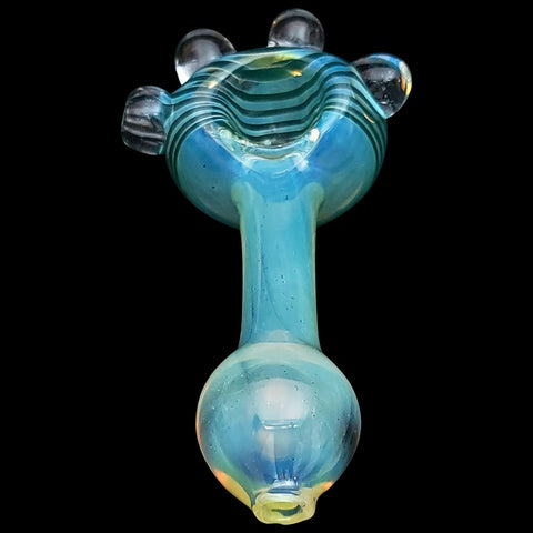 "Spiral Marble Head" Glass Spoon Pipe