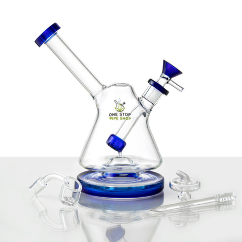 1Stop Glass 7 Inch Dual Use Bong - Water Pipe - Beaker Style