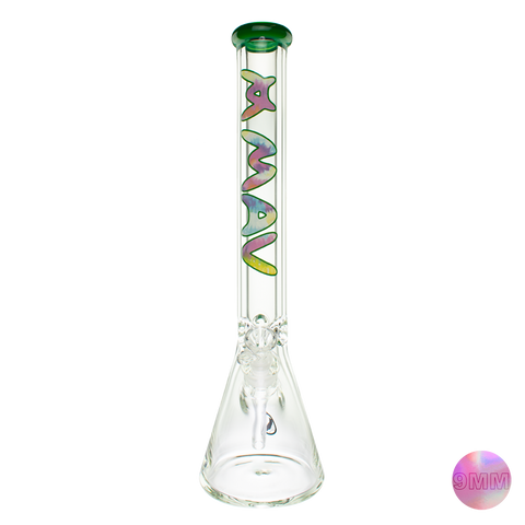 18" x 9mm Forest Tie Dye Specialty Slab Beaker Bong