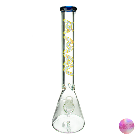 18" x 9mm High Rainbow Specialty Slab Beaker Bong