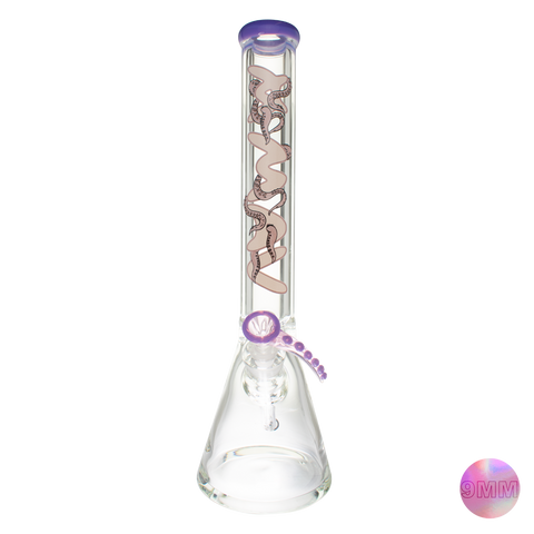 18" x 9mm Octopus Tentacle Specialty Slab Beaker Bong + Octopus Bowl
