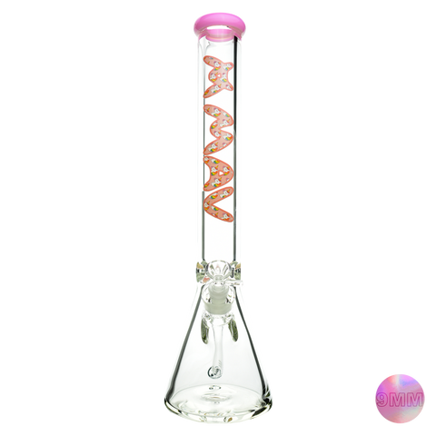 18" x 9mm Pink Unicorn Specialty Slab Beaker Bong