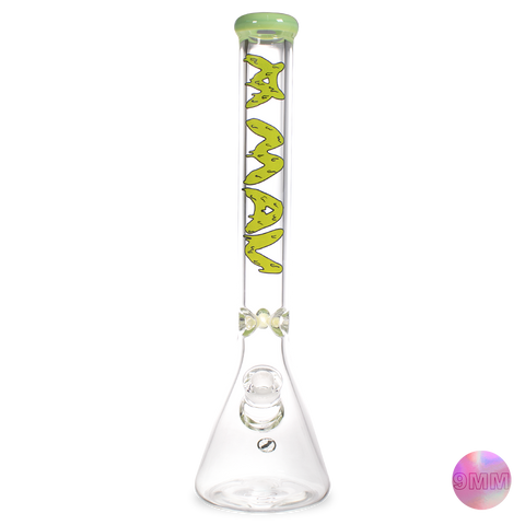 18" x 9mm Slime Drip Specialty Slab Beaker Bong