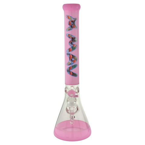 Pink Flamingo Vibes 18" Full Color Beaker Bong