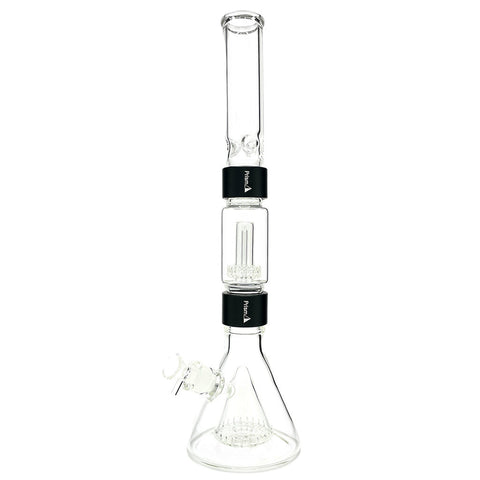 PERCOLATED BEAKER BONG DOUBLE STACK WITH TREE PERC