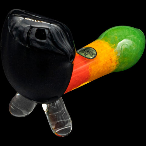 "Sattdown Rasta" Sherlock Glass Pipe