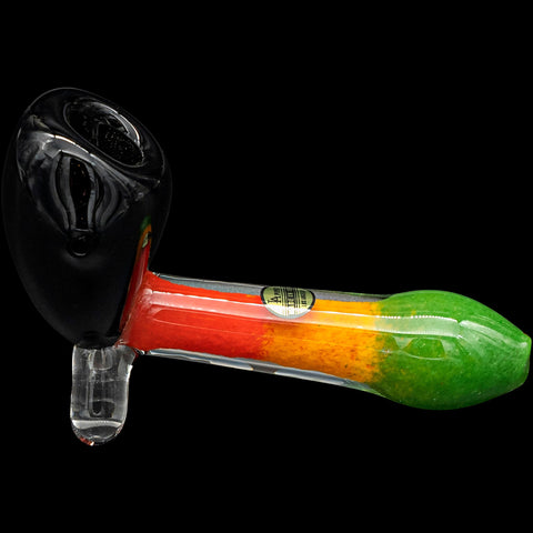 "Sattdown Rasta" Sherlock Glass Pipe