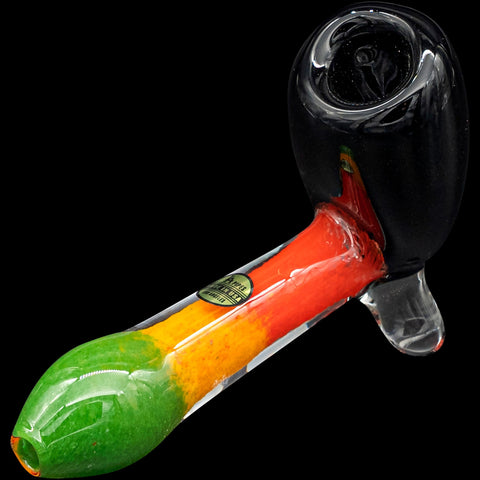 "Sattdown Rasta" Sherlock Glass Pipe