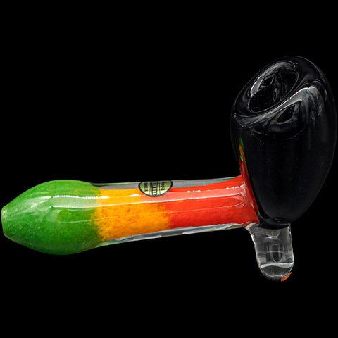 "Sattdown Rasta" Sherlock Glass Pipe