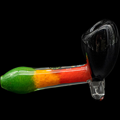 "Sattdown Rasta" Sherlock Glass Pipe