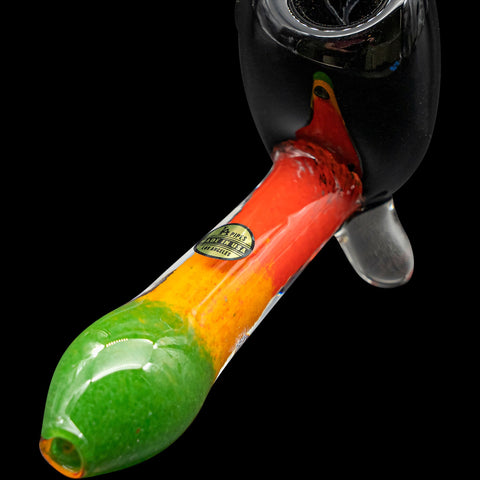 "Sattdown Rasta" Sherlock Glass Pipe