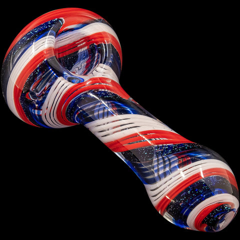 "Stars and Stripes" Glass Spoon Pipe