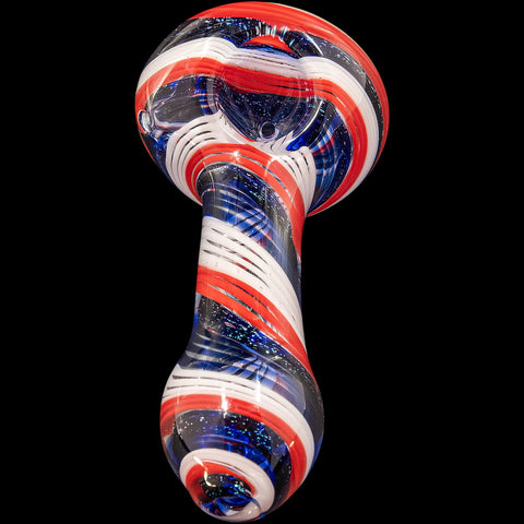 "Stars and Stripes" Glass Spoon Pipe