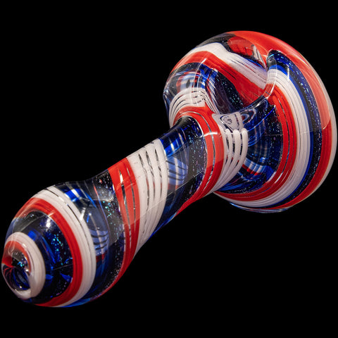 "Stars and Stripes" Glass Spoon Pipe