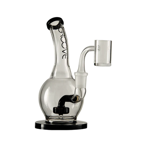 Groove Bubbler Rig With Base Water Pipe 7"