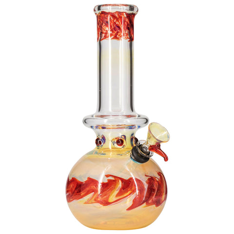 "Time Traveler" Silver Fumed Pull-Stem Bubble Bong
