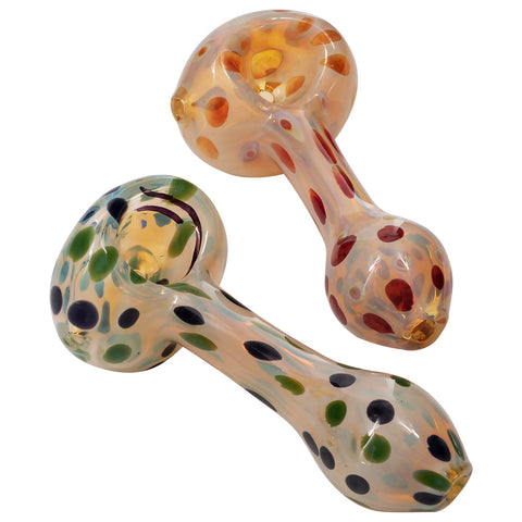"Polka Dot" Glass Spoon Pipe