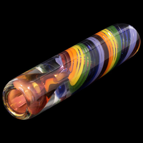 "Twisted Rainbow" Fumed Glass Chillum