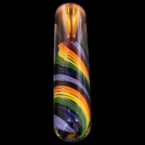 "Twisted Rainbow" Fumed Glass Chillum