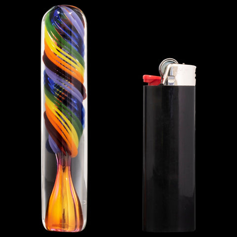 "Twisted Rainbow" Fumed Glass Chillum