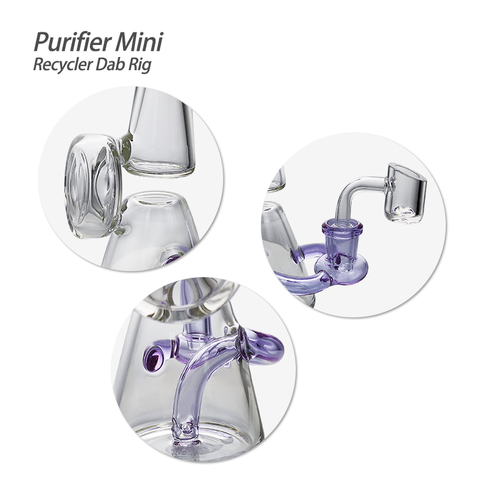 Waxmaid 5.12″ Purifier Mini Recycler Dab Rig