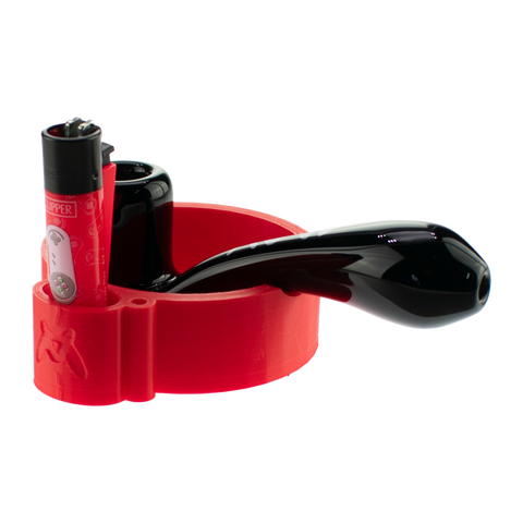 Sherlock pipe stand ash tray + Clipper Lighter