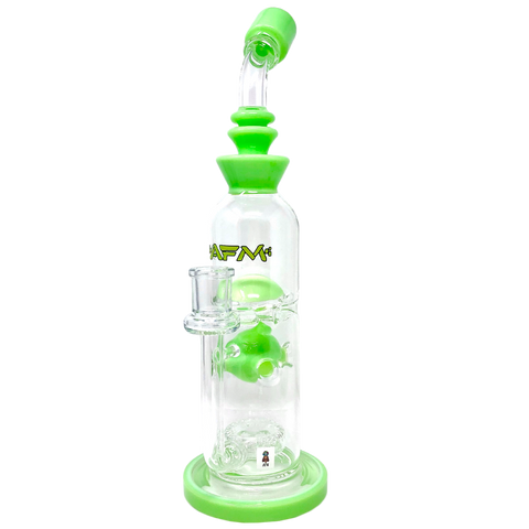 12" AFM Glass Big Swiss Perc Straight Dab Rig