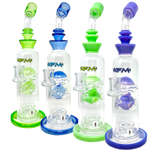 12" AFM Glass Big Swiss Perc Straight Dab Rig