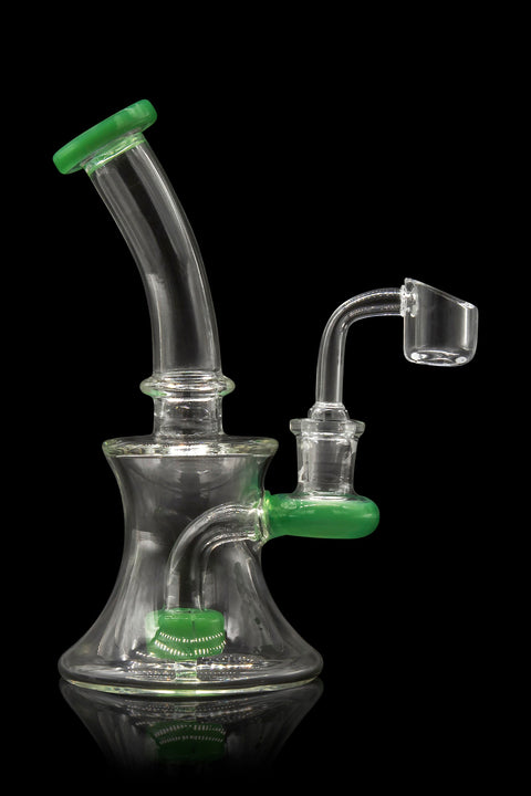 Glassic Hourglass Dab Rig with Color Accents