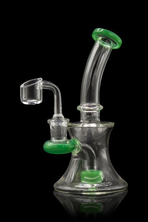 Glassic Hourglass Dab Rig with Color Accents