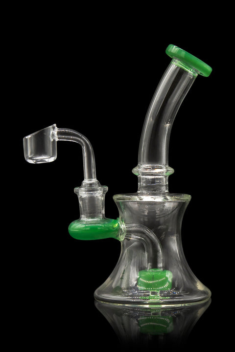 Glassic Hourglass Dab Rig with Color Accents